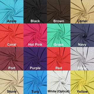 Soft stretch Jersey Hacci Miami knit fabric, 96% rayon, 4% spandex, ideal for apparel, crafts, and decor.