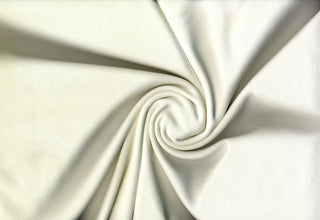 Rib Ponte Ottoman Osman Fabric with 4-way stretch and ribbed texture, ideal for apparel and DIY. OFF WHITE