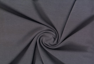 Rib Ponte Ottoman Osman Fabric with 4-way stretch and ribbed texture, ideal for apparel and DIY. CHARCOAL