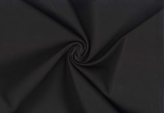 Smooth double knit with fine texture and 4-way stretch for structured, flexible garments 320 GSM BLACK