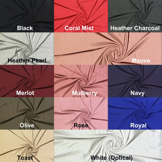 Stretchy 4*2 rib rayon spandex knit with soft ridges, ideal for tops, dresses, and DIY sewing.