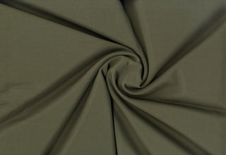 Stretch knit fabric featuring subtle gaberdine twill groove texture with body-contouring flexibility OLIVE