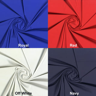 Smooth nylon-spandex stretch knit with cool hand feel, ideal for leggings, swimwear, and activewear.