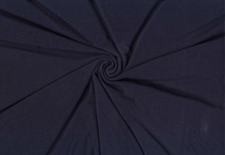 Hacci sweater knit with cotton-spandex blend, cozy stretch fabric ideal for warm fall and winter apparel. NAVY