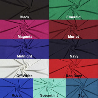 Hacci sweater knit with cotton-spandex blend, cozy stretch fabric ideal for warm fall and winter apparel.