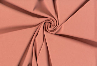 Crepe Techno Knit - Stretchy scuba crepe fabric ideal for dresses, pants, bridal, and décor. SALMON
