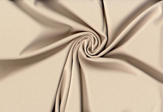 Crepe Techno Knit - Stretchy scuba crepe fabric ideal for dresses, pants, bridal, and décor. OATMEAL