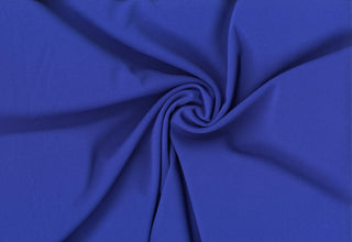 Crepe Techno Knit - Stretchy scuba crepe fabric ideal for dresses, pants, bridal, and décor. COBALT