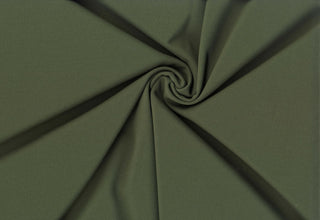 Crepe Techno Knit - Stretchy scuba crepe fabric ideal for dresses, pants, bridal, and décor. OLIVE