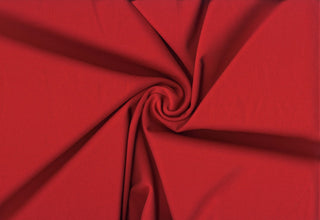 Crepe Techno Knit - Stretchy scuba crepe fabric ideal for dresses, pants, bridal, and décor. RED