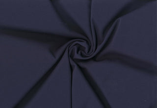 Crepe Techno Knit - Stretchy scuba crepe fabric ideal for dresses, pants, bridal, and décor. NAVY