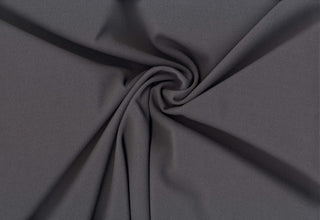 Crepe Techno Knit - Stretchy scuba crepe fabric ideal for dresses, pants, bridal, and décor. CHARCOAL