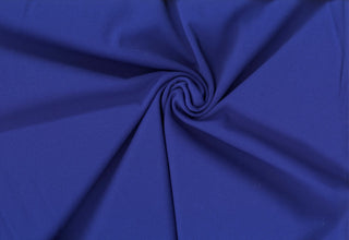 Crepe Techno Knit - Stretchy scuba crepe fabric ideal for dresses, pants, bridal, and décor. ROYAL
