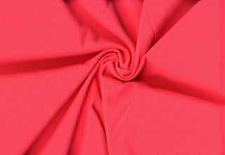 Crepe Techno Knit - Stretchy scuba crepe fabric ideal for dresses, pants, bridal, and décor. NEON PINK