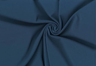 Crepe Techno Knit - Stretchy scuba crepe fabric ideal for dresses, pants, bridal, and décor. LEGION BLUE