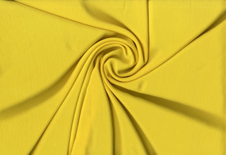 Crepe Bubble Koshibo Diamond fabric with 2-way stretch and textured sheen, ideal for fashion and crafts. YELLOW