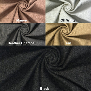 Soft, plush faux merino wool with a cozy, sherpa-like texture, ideal for sewing and crafts