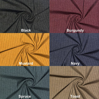 Textured mohair-inspired rib knit pattern with soft, plush surface and subtle brushed finish