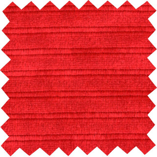 Soft corduroy-like knit fabric with plush ribbed texture and a velvety brushed surface for sewing projects RED