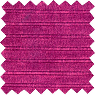 Soft corduroy-like knit fabric with plush ribbed texture and a velvety brushed surface for sewing projects MAGENTA