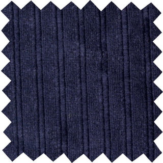 Soft corduroy-like knit fabric with plush ribbed texture and a velvety brushed surface for sewing projects NAVY