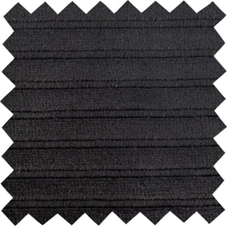 Soft corduroy-like knit fabric with plush ribbed texture and a velvety brushed surface for sewing projects BLACK