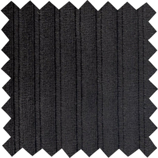 Soft corduroy-like knit fabric with plush ribbed texture and a velvety brushed surface for sewing projects BLACK