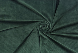 Stretch knit fabric with soft corduroy ribs, plush ridge texture, and a luxurious brushed, velvety finish SPRUCE