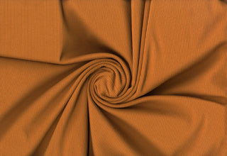 Skinny rib 4x2 jersey with textured soft ridges and bodycon stretch for shaping fitted fashion projects COPPER