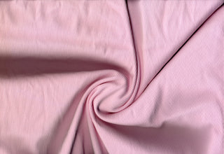 Skinny rib 4x2 jersey with textured soft ridges and bodycon stretch for shaping fitted fashion projects BABY PINK