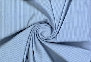 Skinny rib 4x2 jersey with textured soft ridges and bodycon stretch for shaping fitted fashion projects BABY BLUE