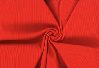 Skinny rib 4x2 jersey with textured soft ridges and bodycon stretch for shaping fitted fashion projects TANGERINE