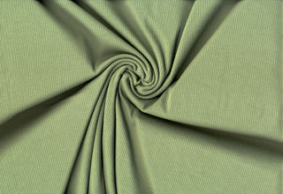Skinny rib 4x2 jersey with textured soft ridges and bodycon stretch for shaping fitted fashion projects SAGE