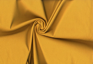 Skinny rib 4x2 jersey with textured soft ridges and bodycon stretch for shaping fitted fashion projects HONEY MUSTARD