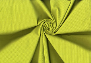 Skinny rib 4x2 jersey with textured soft ridges and bodycon stretch for shaping fitted fashion projects LIME