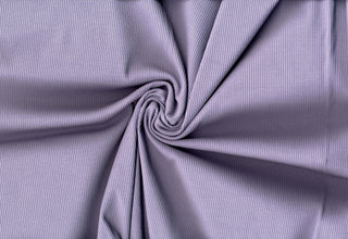 Skinny rib 4x2 jersey with textured soft ridges and bodycon stretch for shaping fitted fashion projects LAVENDER