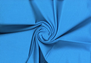 Skinny rib 4x2 jersey with textured soft ridges and bodycon stretch for shaping fitted fashion projects TURQUOISE