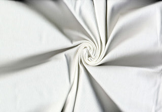 Skinny rib 4x2 jersey with textured soft ridges and bodycon stretch for shaping fitted fashion projects OFF WHITE