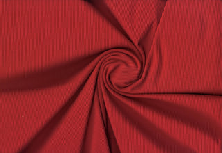 Skinny rib 4x2 jersey with textured soft ridges and bodycon stretch for shaping fitted fashion projects RED