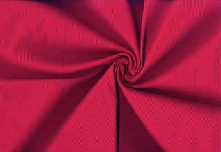 Skinny rib 4x2 jersey with textured soft ridges and bodycon stretch for shaping fitted fashion projects RED