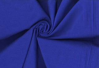 Skinny rib 4x2 jersey with textured soft ridges and bodycon stretch for shaping fitted fashion projects ROYAL