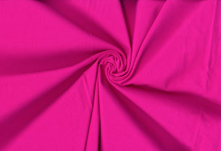 Skinny rib 4x2 jersey with textured soft ridges and bodycon stretch for shaping fitted fashion projects ULTRA FUCHSIA
