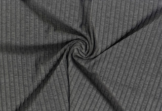 Soft ribbed jersey knit with a 10x4 rib pattern, plush textured surface, and four-way stretch