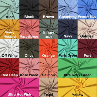 Soft 4x2 brushed rib knit fabric with plush ridges and flexible four-way stretch for sewing and crafts