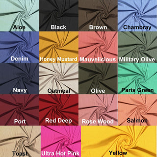 Soft ribbed 2x1 knit fabric with plush brushed texture and flexible 4-way stretch for sewing projects