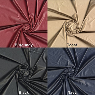 Lame DTY Vegan Foil Fabric - Shiny Stretch Fabric by the Yard, Soft Knit Dress Fabric, Party Costume Sewing Fabric, Vegan Leather
