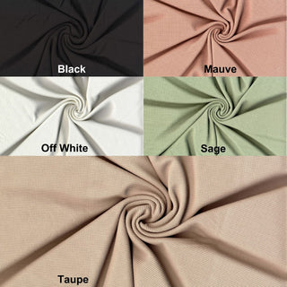 Stretchy waffle knit with a brushed suede feel, perfect for stylish tops, dresses, and activewear
