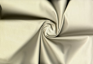 Luxurious heavy cotton sateen weave offering soft drape, crisp structure, and flexible stretch