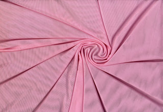 Power mesh spandex stretch knit fabric with sheer structure and 4 way stretch for apparel and dancewear BABY PINK