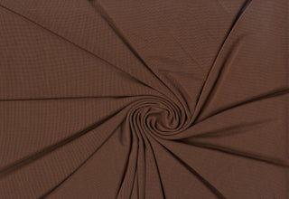 Power mesh spandex stretch knit fabric with sheer structure and 4 way stretch for apparel and dancewear BROWN
